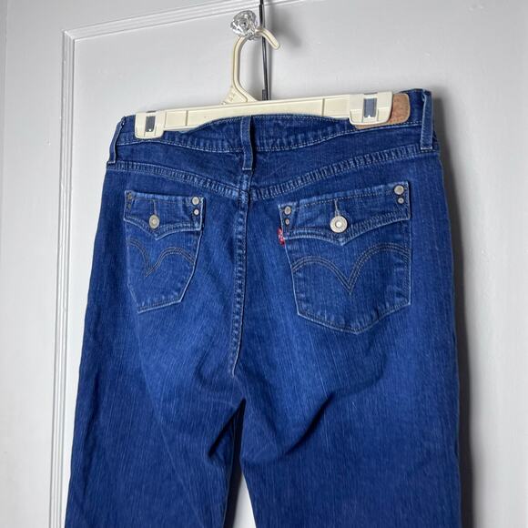 Vintage Levi's Women's Blue Cropped Y2K Denim Capri Pants Jeans Low Rise Size 8 - Picture 6 of 9